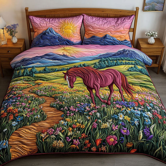 Serene Pasture Bliss 3-Piece Quilted Bedding Set NCU0PT4519