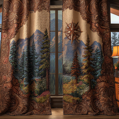Serene Pines Quilted Curtains NCU0DV8557