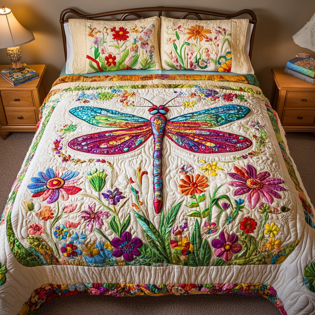 Serene Scene 3-Piece Quilted Bedding Set NCU0VH4417