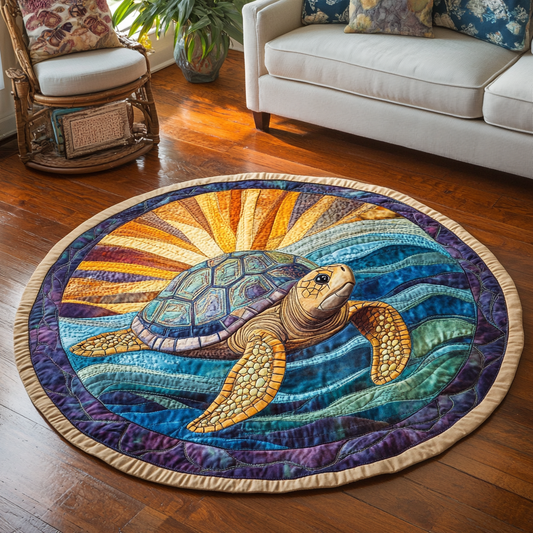 Serene Shell Quilted Round Mat NCU0DK5280