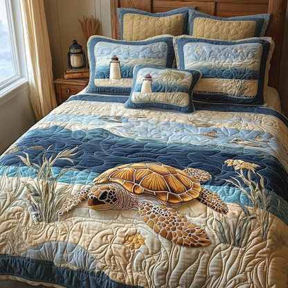 Serene Shores 3-Piece Quilted Bedding Set NCU0DV5629