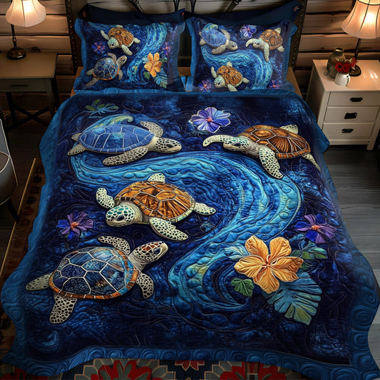 Serene Shores 3-Piece Quilted Bedding Set NCU0PT2807