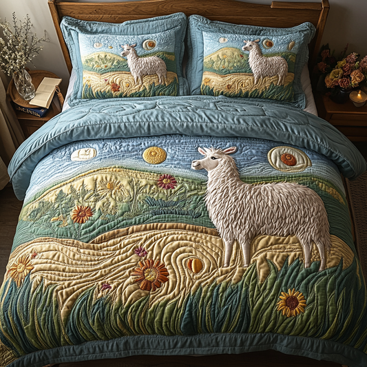 Serene Steps 3-Piece Quilted Bedding Set NCU0VH5798