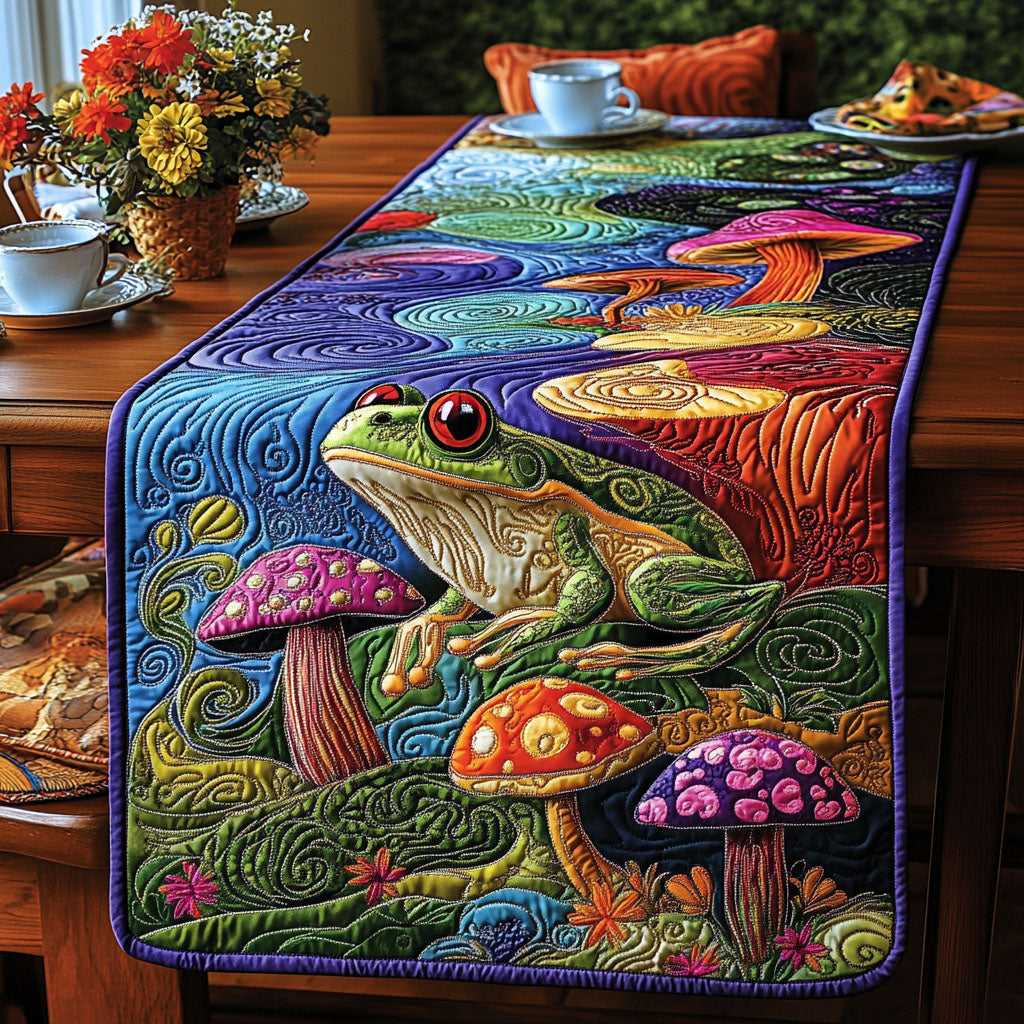Serene Stream Leap Quilted Table Runner NCU0PT4140