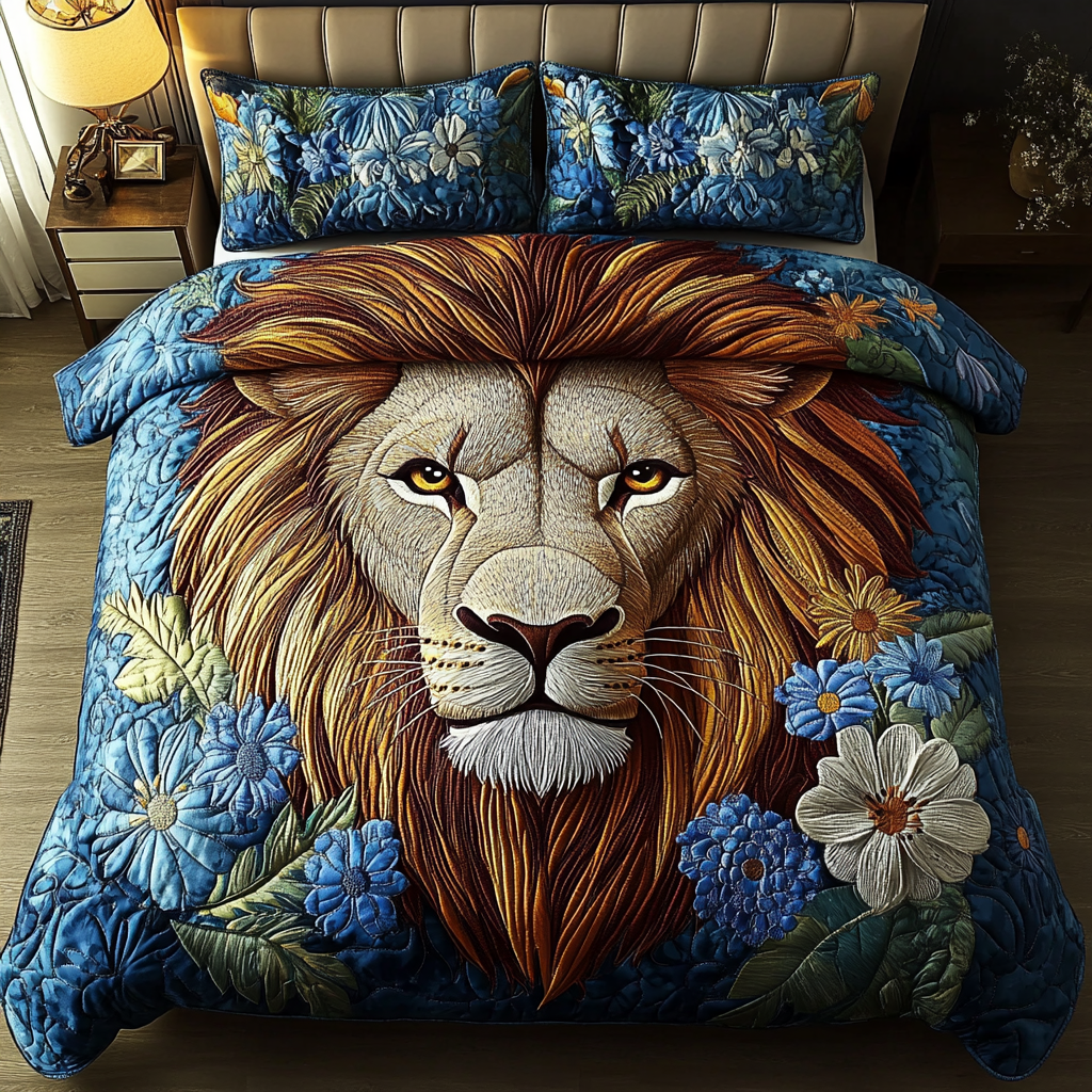 Serene Strength 3-Piece Quilted Bedding Set NCU0VH2339