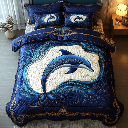 Serene Swimmer 3-Piece Quilted Bedding Set NCU0DK4693