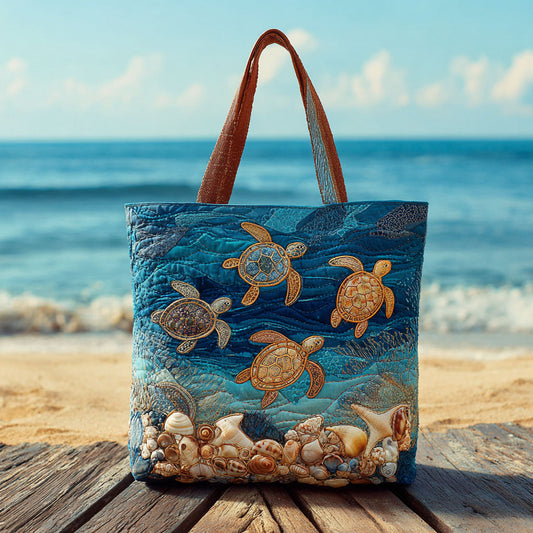 Serene Swimmer Quilted Tote Bag NCU0PT8001