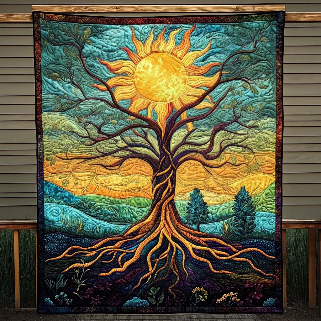 Serene Tree Quilted Blanket NCU0NT602