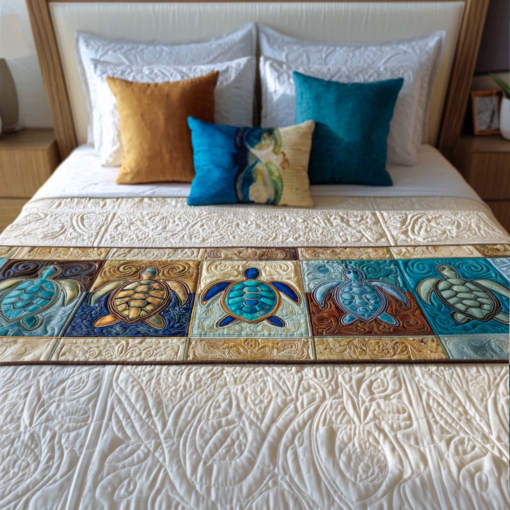 Turtle Quilted Bed Runner NCU0VT205