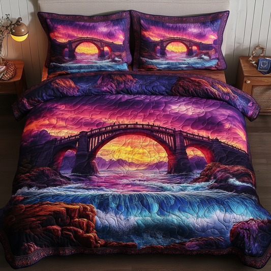 Serene View 3-Piece Quilted Bedding Set NCU0DK6321