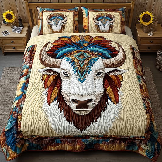 Serene Warrior 3-Piece Quilted Bedding Set NCU0VL1606