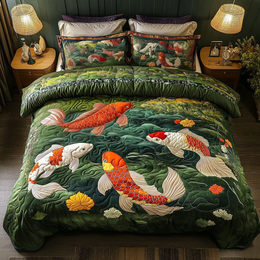 Serene Waters 3-Piece Quilted Bedding Set NCU0NT6396