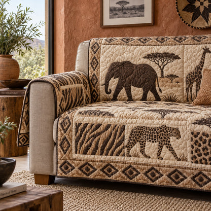 Serengeti Roam Quilted Sofa Cover NCU0VL4018