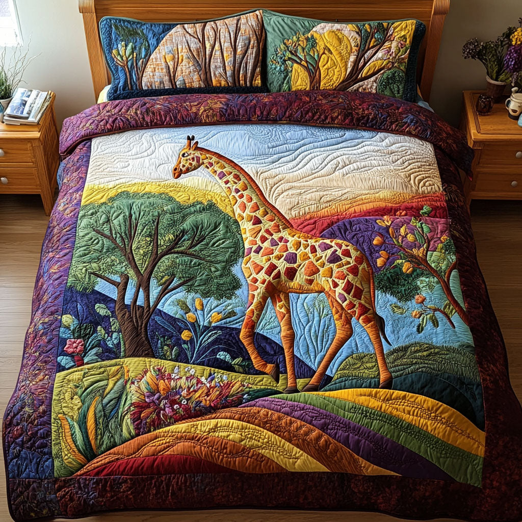 Serengeti Slumber 3-Piece Quilted Bedding Set NCU0PT4357