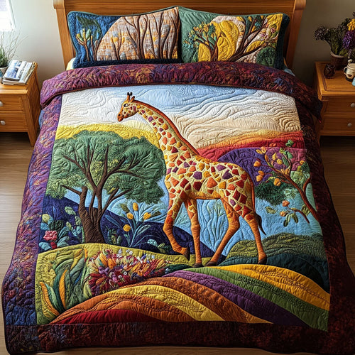 Serengeti Slumber 3-Piece Quilted Bedding Set NCU0PT4357