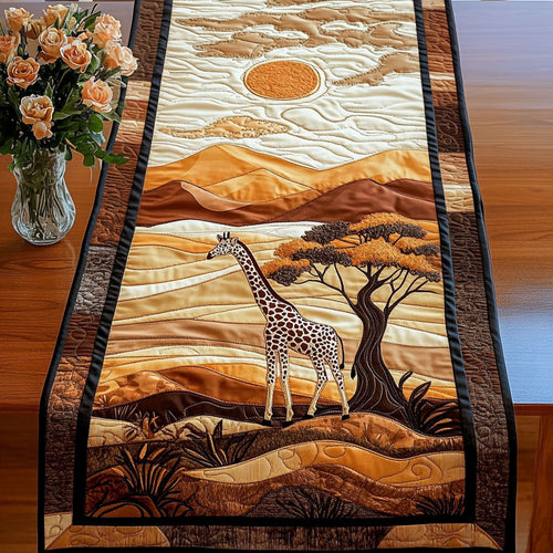Serengeti Sunset Giraffe Quilted Table Runner NCU0NT4402