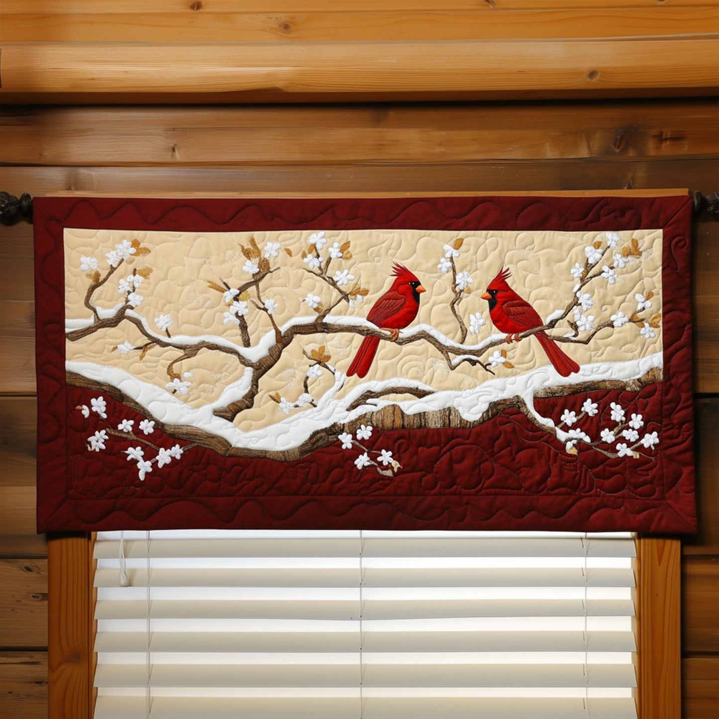 Serenity Cardinal Quilted Valance NCU0PT4972