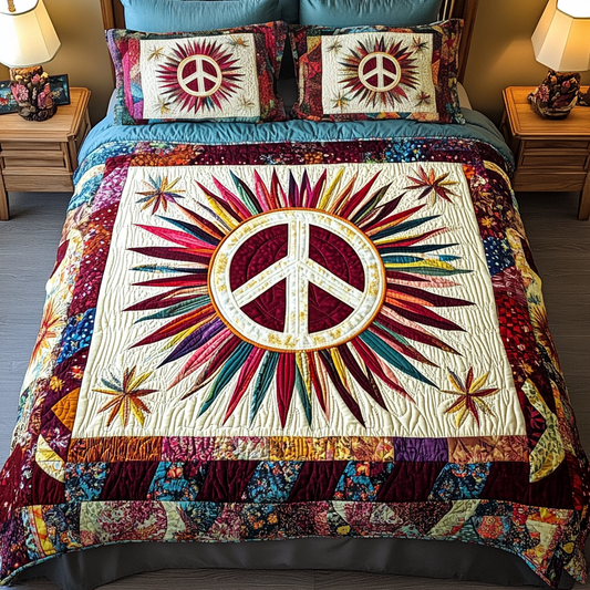 Serenity Glow 3-Piece Quilted Bedding Set NCU0VH1804