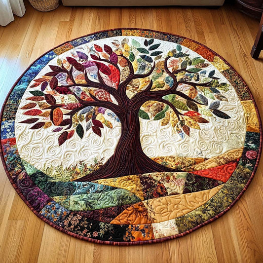 Serenity Roots Quilted Round Mat NCU0NT9617