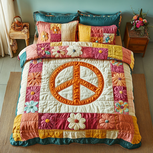 Serenity Stitch 3-Piece Quilted Bedding Set NCU0VH2474