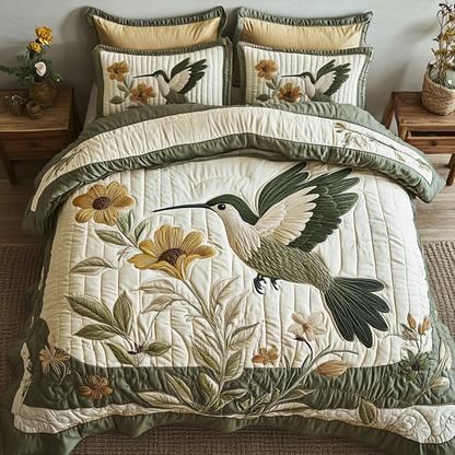 Serenity Stitch 3-Piece Quilted Bedding Set NCU0VH5682