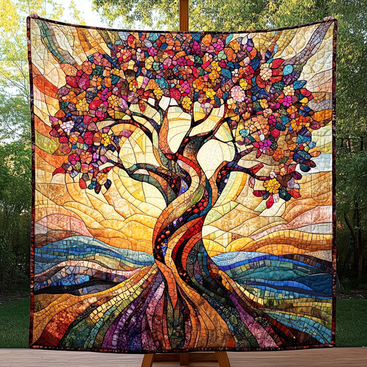 Serenity Tree Quilted Blanket NCU0VH2248