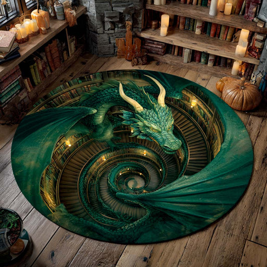 Serpent of the Stacks Round Carpet NCU0XD1354