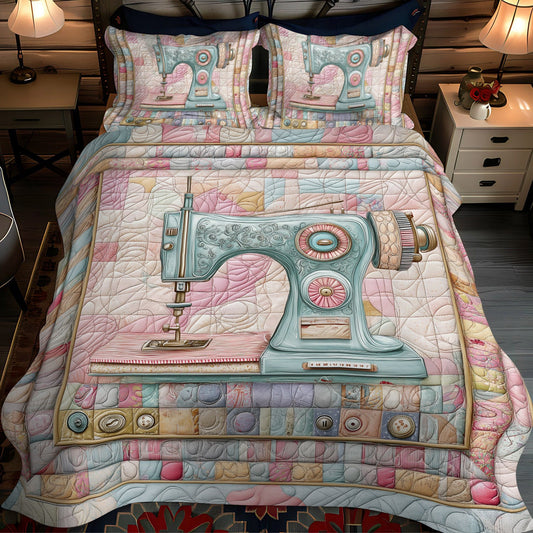 Sew Sweet 3-Piece Quilted Bedding Set NCU0TL2145