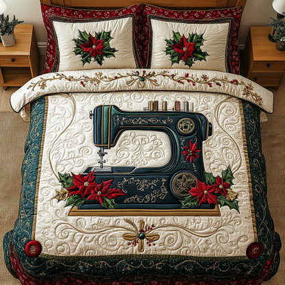 Sewing Bliss 3-Piece Quilted Bedding Set NCU0TL2122