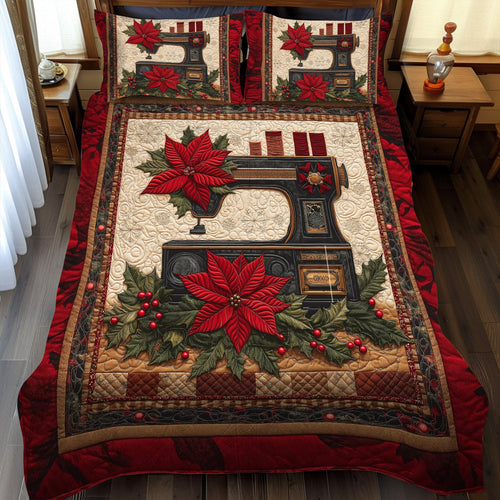 Sewing Serenity 3-Piece Quilted Bedding Set NCU0TL2144