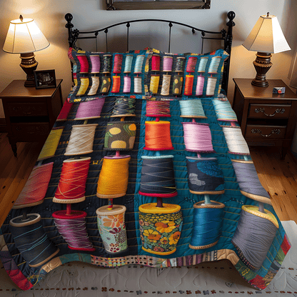 Sewing Studio 3-Piece Quilted Bedding Set NCU0TH1297