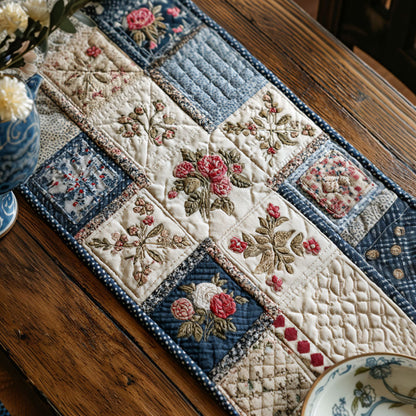 Shabby Chic Rosefield Quilted Table Runner NCU0PT11250