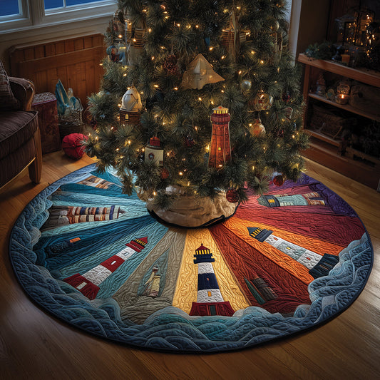 Shades of Lighthouse Christmas Quilted Tree Skirt NCU0TH3699