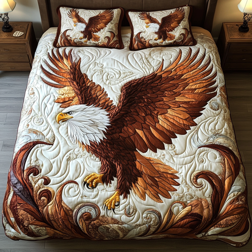 Shadow Claw 3-Piece Quilted Bedding Set NCU0VH1733