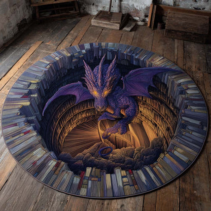 Shadow Flame Quilted Round Mat NCU0XD1006