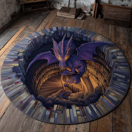 Shadow Flame Quilted Round Mat NCU0XD1006