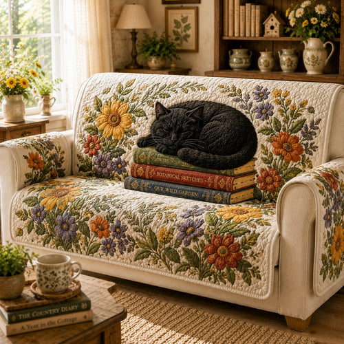 Shadow Flora Slumber Quilted Sofa Cover NCU0VL3889