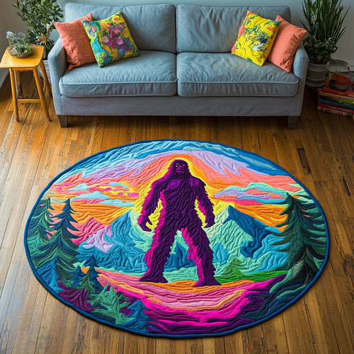 Shadow Footprints Quilted Round Mat NCU0DK7296