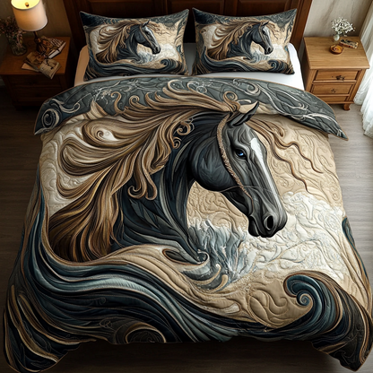 Shadow Hooves Quilted Bedding Set NCU0DV2856