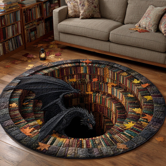 Shadow Library Quilted Round Mat NCU0DV7915