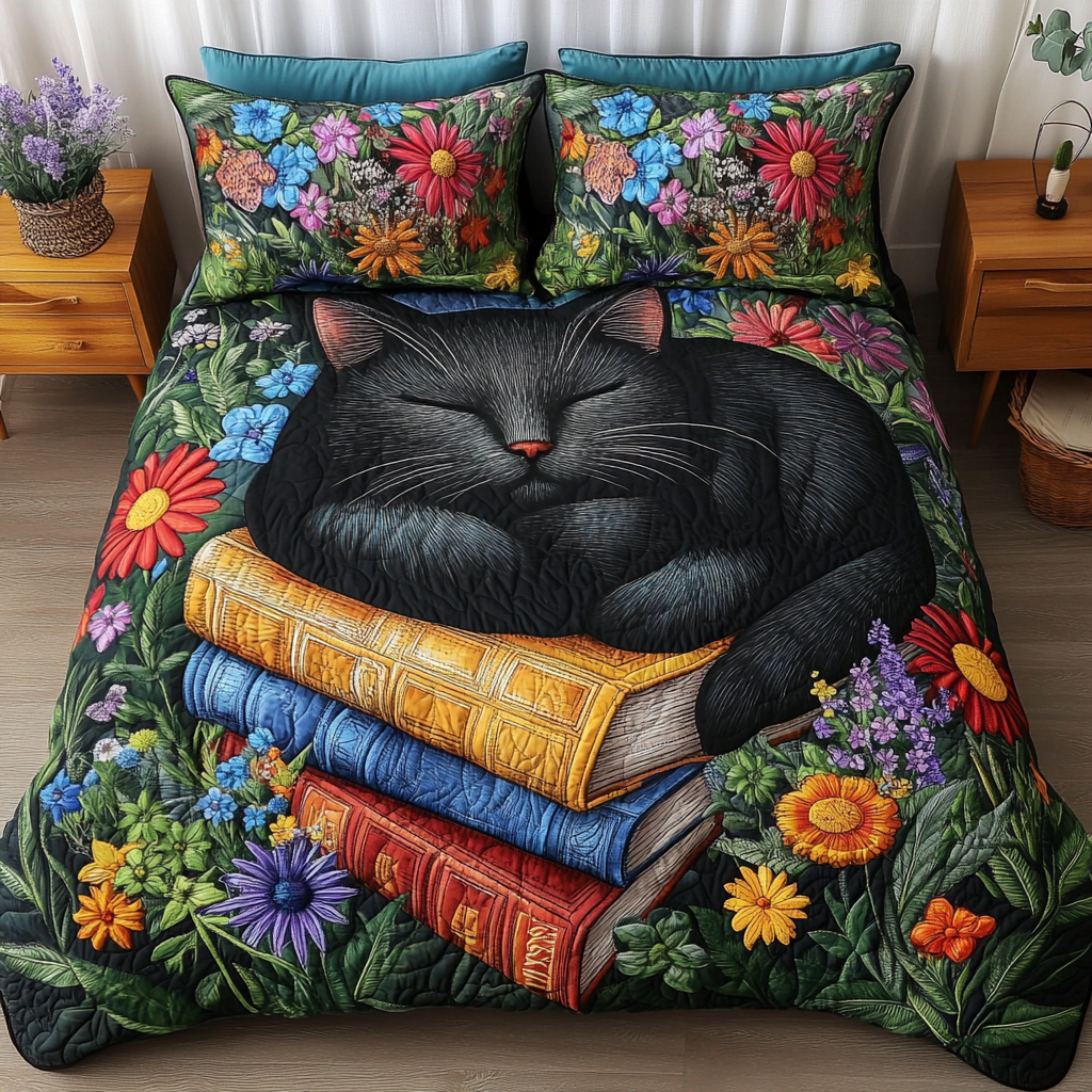 Shadow Paws 3-Piece Quilted Bedding Set NCU0VL2205 – Vantique