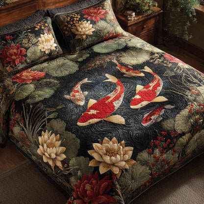 Shadow Pond 3-Piece Quilted Bedding Set NCU0XD2633