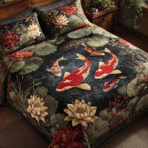 Shadow Pond 3-Piece Quilted Bedding Set NCU0XD2633