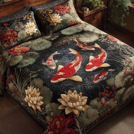 Shadow Pond 3-Piece Quilted Bedding Set NCU0XD2633