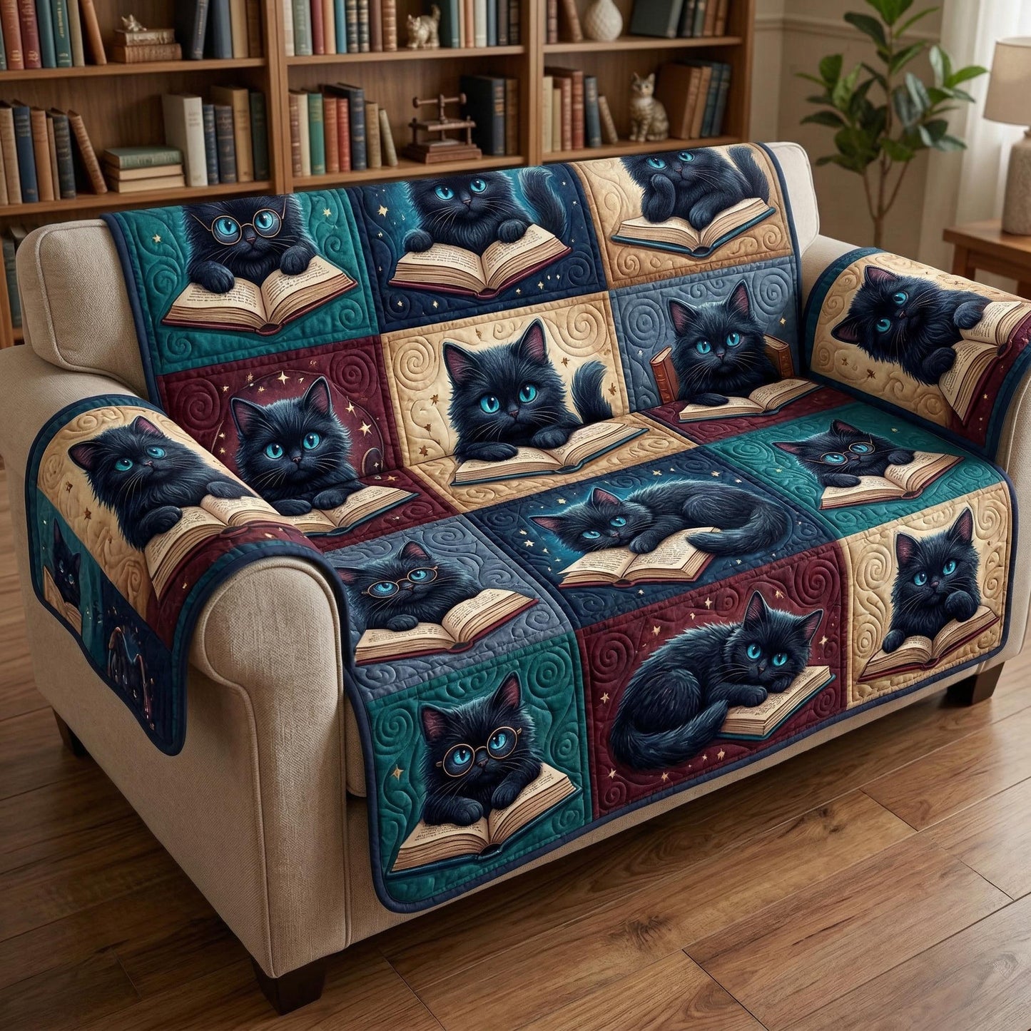 Shadow Reader Quilted Sofa Cover NCU0TD2579