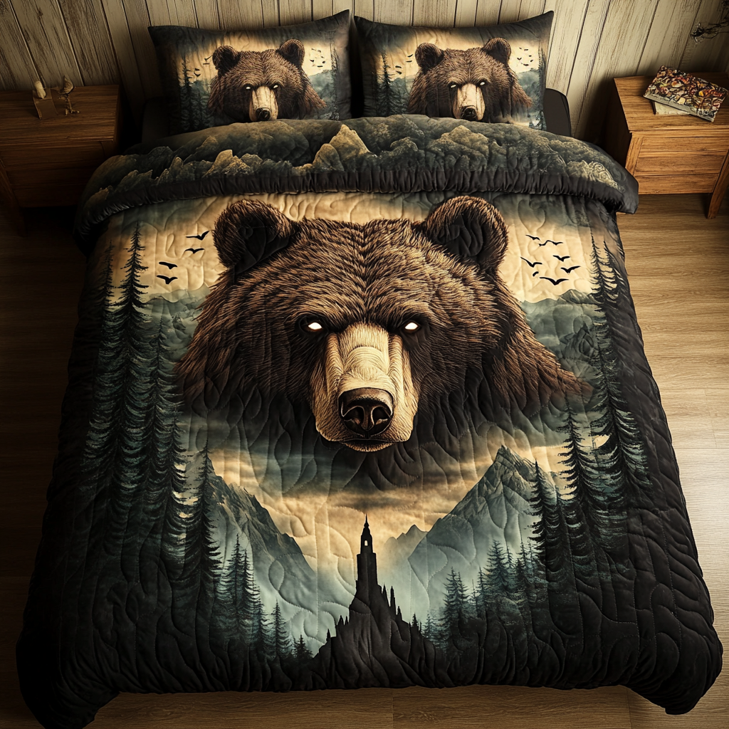Shadow Roar 3-Piece Quilted Bedding Set NCU0VH1768