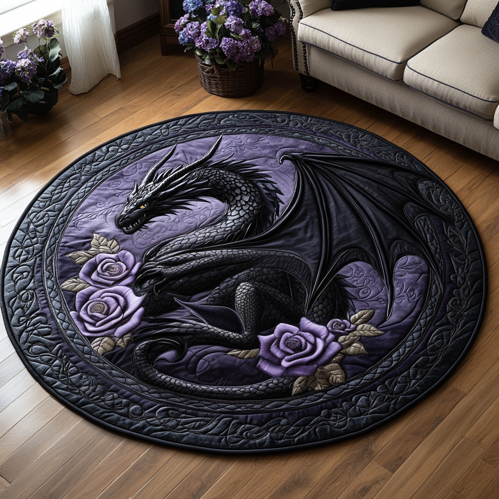 Shadow Roar Quilted Round Mat NCU0DV3104