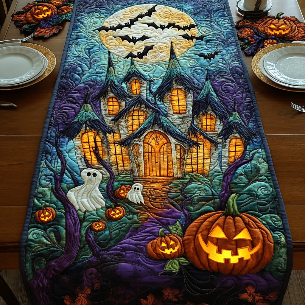 Shadow Specters Quilted Table Runner NCU0DV7330