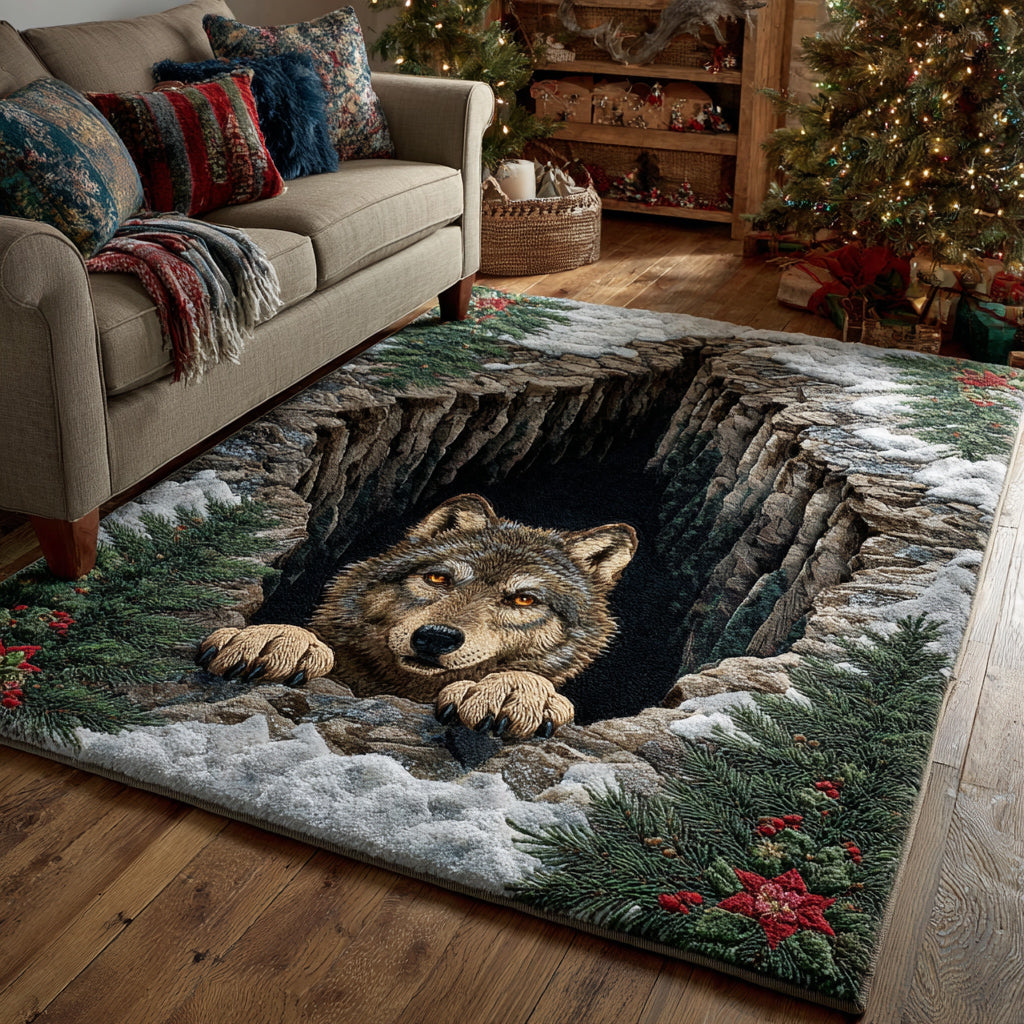 Shadow Wolf Lair Area Rug NCU0HH1543