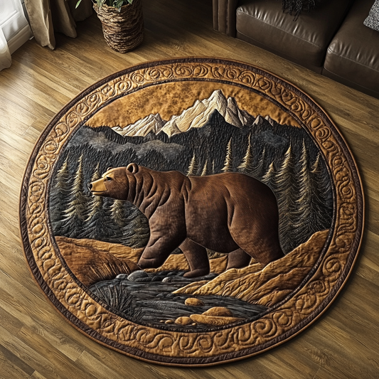 Shadowed Trails Quilted Round Mat NCU0DV5363